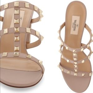 Valentino Rockstud Slide Sandal